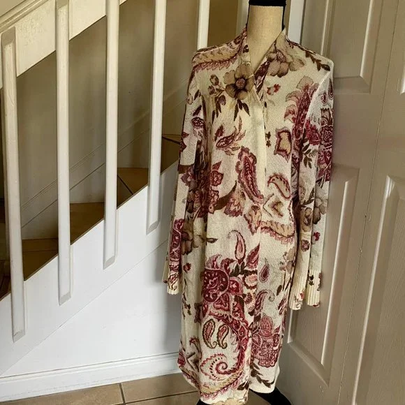 Chico's Boho Paisley Floral Cardigan - Picture 1 of 7